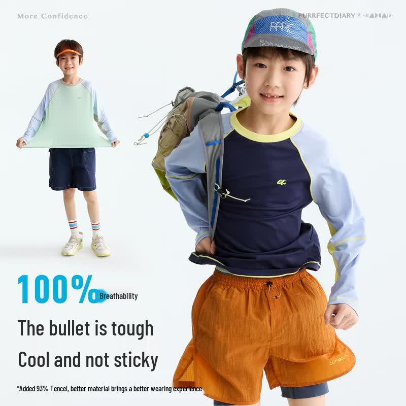 Gulu Diary Kids' Lightweight Breathable Long-Sleeve T-Shirt