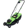 Electric Walk-Behind Lawn Mowers, 1600W Powerful Electric Self Propelled Lawn Mower, Cordless Push Lawn Mower with Upgraded