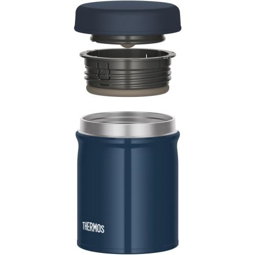 Dishwasher-Safe Model: Thermos Vacuum Insulated Soup Jar, 500ml, Navy Blue, All Parts Dishwasher Safe, Keeps Food Hot or Cold, Easy to Clean, Round Mo
