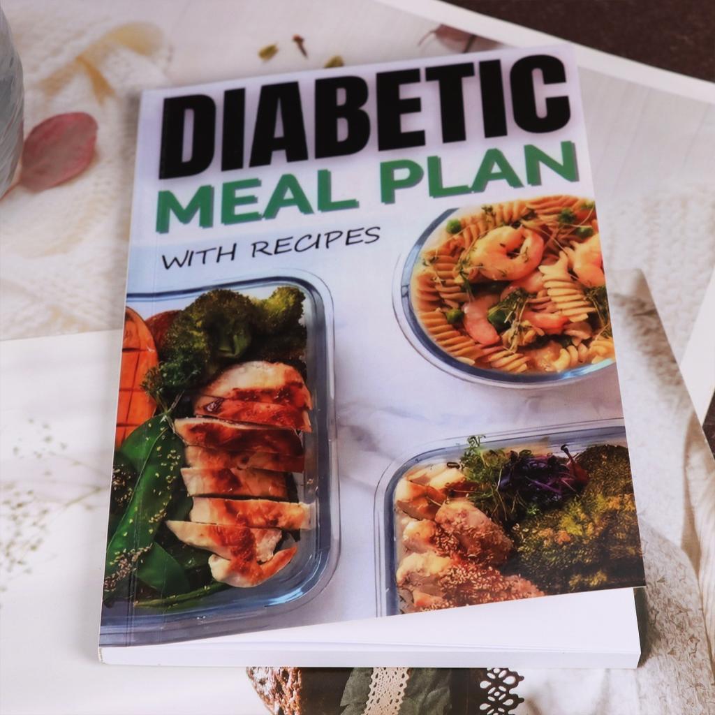 1pcs Food Diet Cook Book Healthy Meal Planner Food List Type 2 Prediabetic Diet Guide Meal Planner for Diabetics 91 Pages