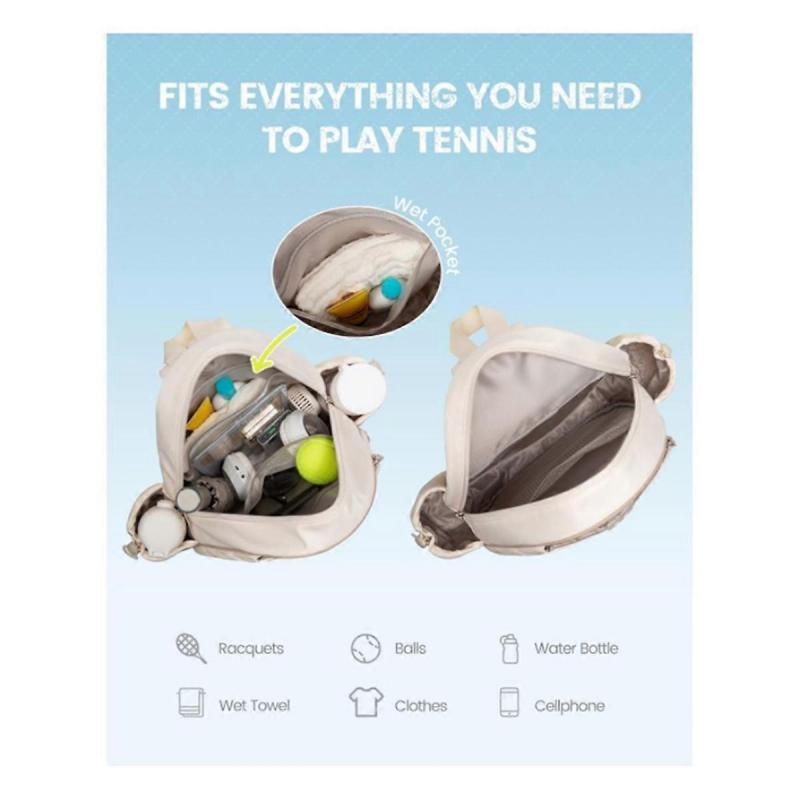 Tennis Bag Comfortable Adjustable Strap Outdoor Sport Bag Tennis Racket Bag for Women Men Tennis Ent