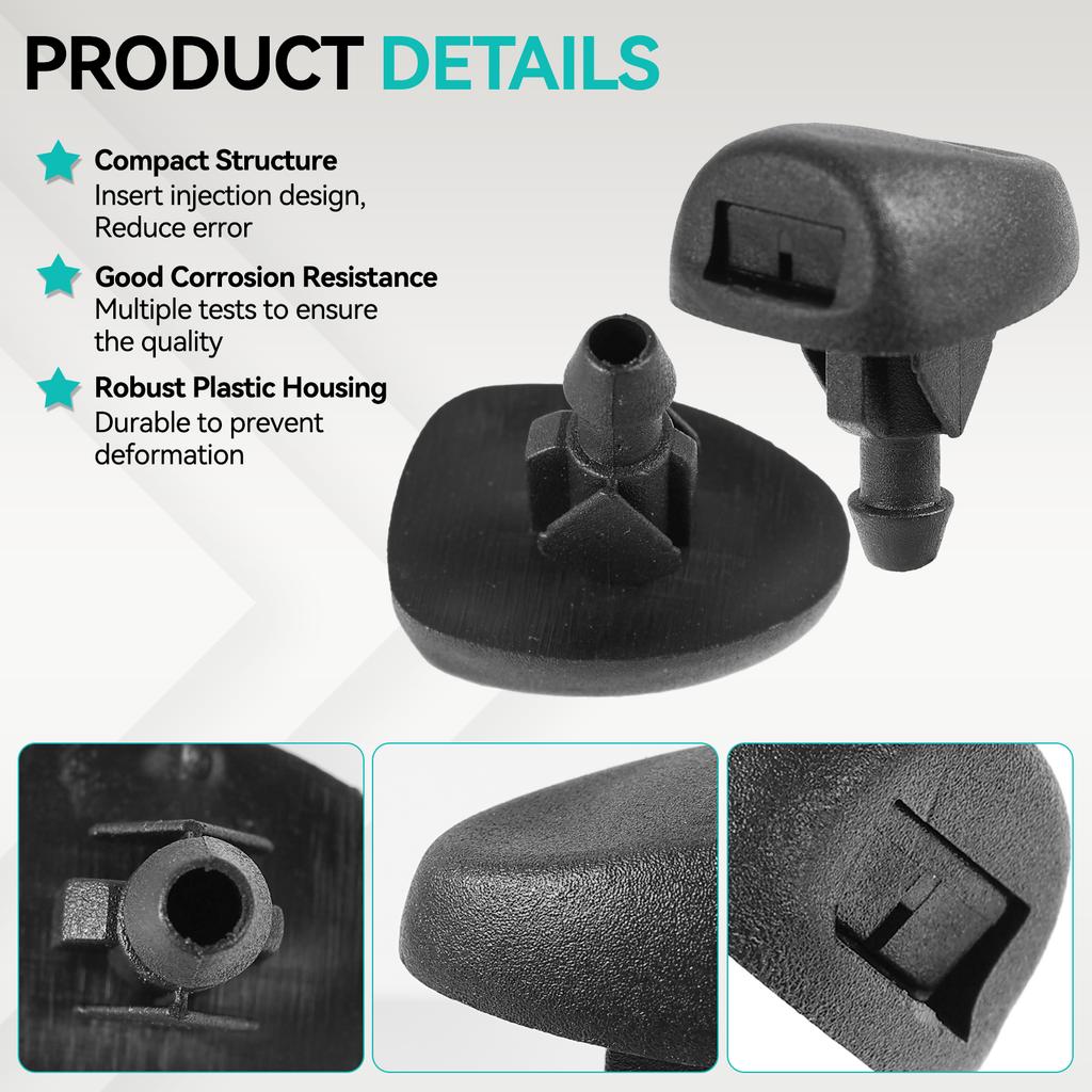 1 Pair 6438V8 Front Windshield Wiper Washer Jet Nozzle For Citroen C1 C2 C3 C4 SAXO XSARA DISPATCH SPACE TOUR Fiat 106 107 205