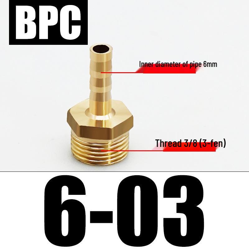 All-Copper Male Thread Fittings: Pagoda Head, PC6/8/10, 4-Point & 6-Point for Water/Gas Hoses