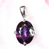 16.9 Ct Certified Natural Purple Amethyst Oval Cut 925 Sterling Silver Pendant