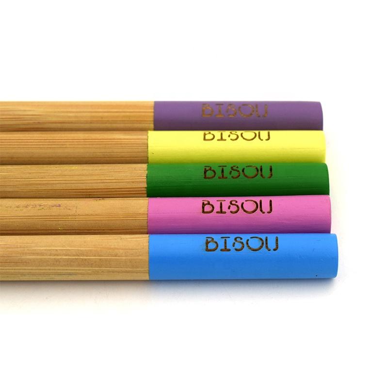 Environment- Friendly Charcoal Bristles Bamboo Toothbrush with Customized Packing and Logo