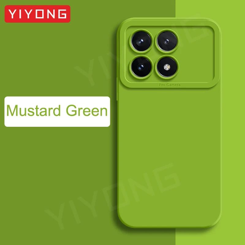 

Для PocoX6 Pro Чехол Мягкий жидкий силиконовый чехол для Xiaomi Poco X6 Pro Xiomi Mi Pocophone X7 5G Чехлы для телефонов For POCO X7 Pro зелёный