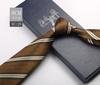 Tie Men'S Formal Wear British Retro Brown Striped 8Cm Hand Style Student Work Professional Wear