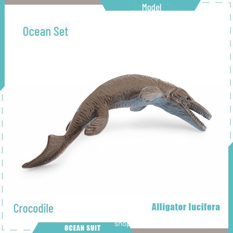 Marine Animal Model Set: Shark, Turtle, Dolphin, Whale, Penguin, Crab, and Seabed Creatures