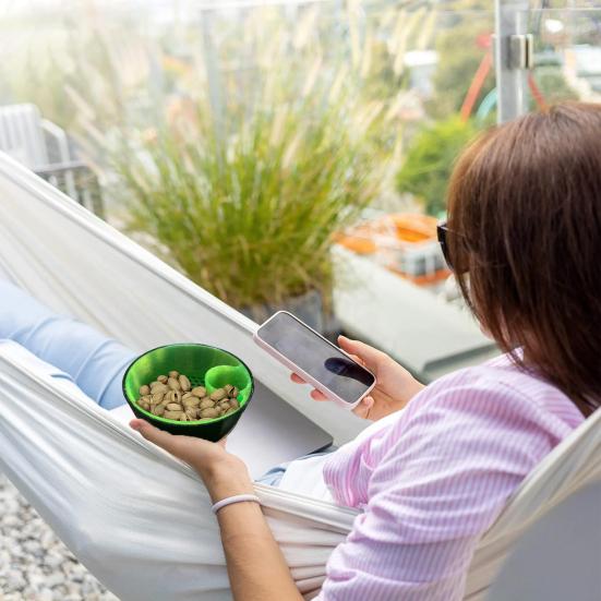 3D Printed Nut Seeds Bowl Snack Storage Container Double Dish with Shell Compartment Pistachios Cherries Fruits Candy Serving Bowl