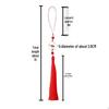 Colorful Clouds Chasing the Moon Tassel Pendant for Hanfu Qipao - 12CM Fan Lantern Jade Lapel Accessory