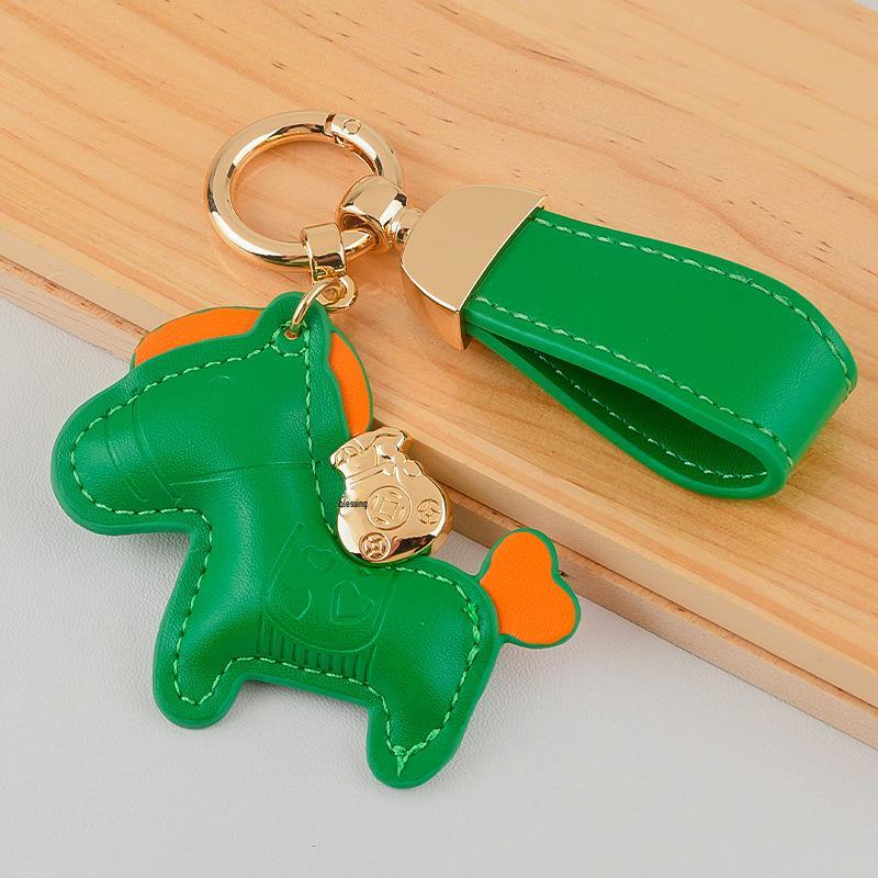 Pregevole Ciondolo Scuola in Pelle Cartoon - Portachiavi con Ciondolo Cavallo Carino Regalo
