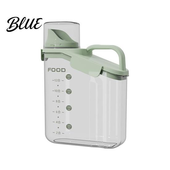 Cat Food Storage Measuring Cup Pet Dry Airtight Dog Container 1.6/2/2.8L Bin with Lid Clear