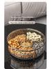 Rotating Compartmented Fruit & Nut Plate with Lid - Elegant Snack Server