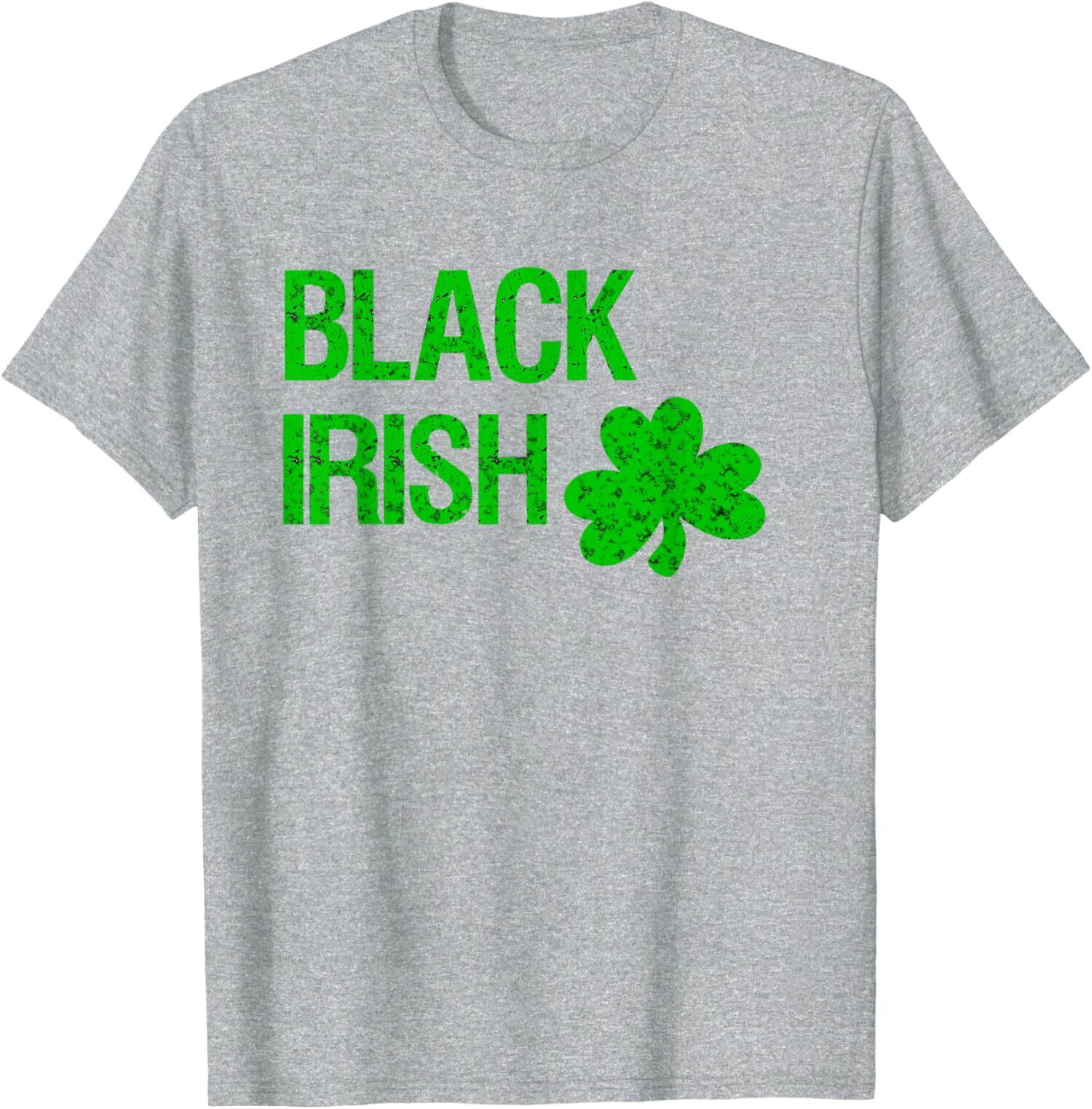 

Black Irish St. Patrick s Day Bright Green Logo Unisex T-Shirt 5XL різнокольоровий