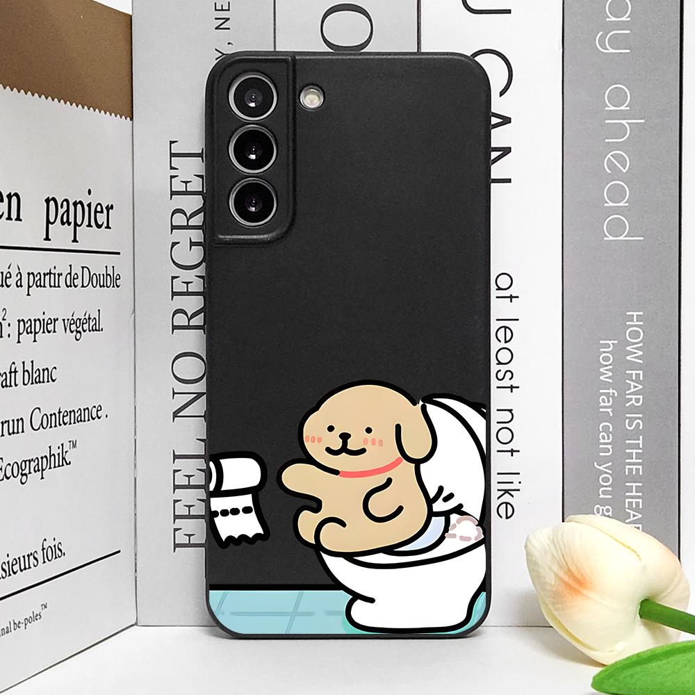 Funny Animal Dog Couple Phone Case for Samsung Galaxy S25 Plus S21 FE S22 S23 S24 Ultra Shockproof Soft Cover Paired Fundas Skin