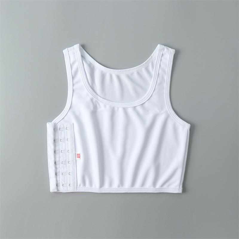 Women's Super Flat Invisible Chest Binder - Short Style, Sports Shaping Vest for Breast Reduction and a Smaller Look