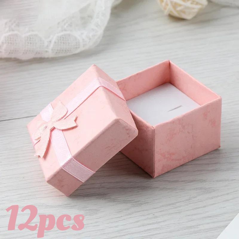 6/12pcs Small Gift Box for Jewelry, Compact 4x4x3cm Display Case for Earrings Rings, Multi-Color Presentation & Storage Box