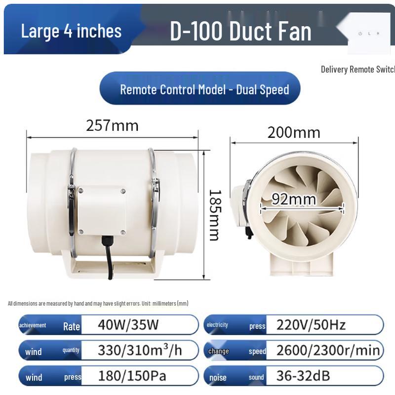 Lishi Inline Duct Exhaust Fan