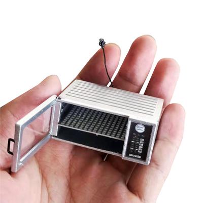 1:12 Metal Miniature Microwave Oven Mini Toy Decoration Furniture Dollhouse Kitchen Accessories Mini Toys
