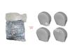 Grey 420D Oxford Cloth RV Tire Covers - 4-Piece Set for Sun Protection.