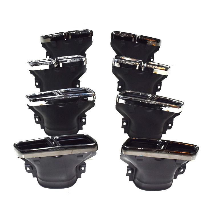 Mercedes-Benz W213 E-Class Black/Silver Square Exhaust Tailpipe