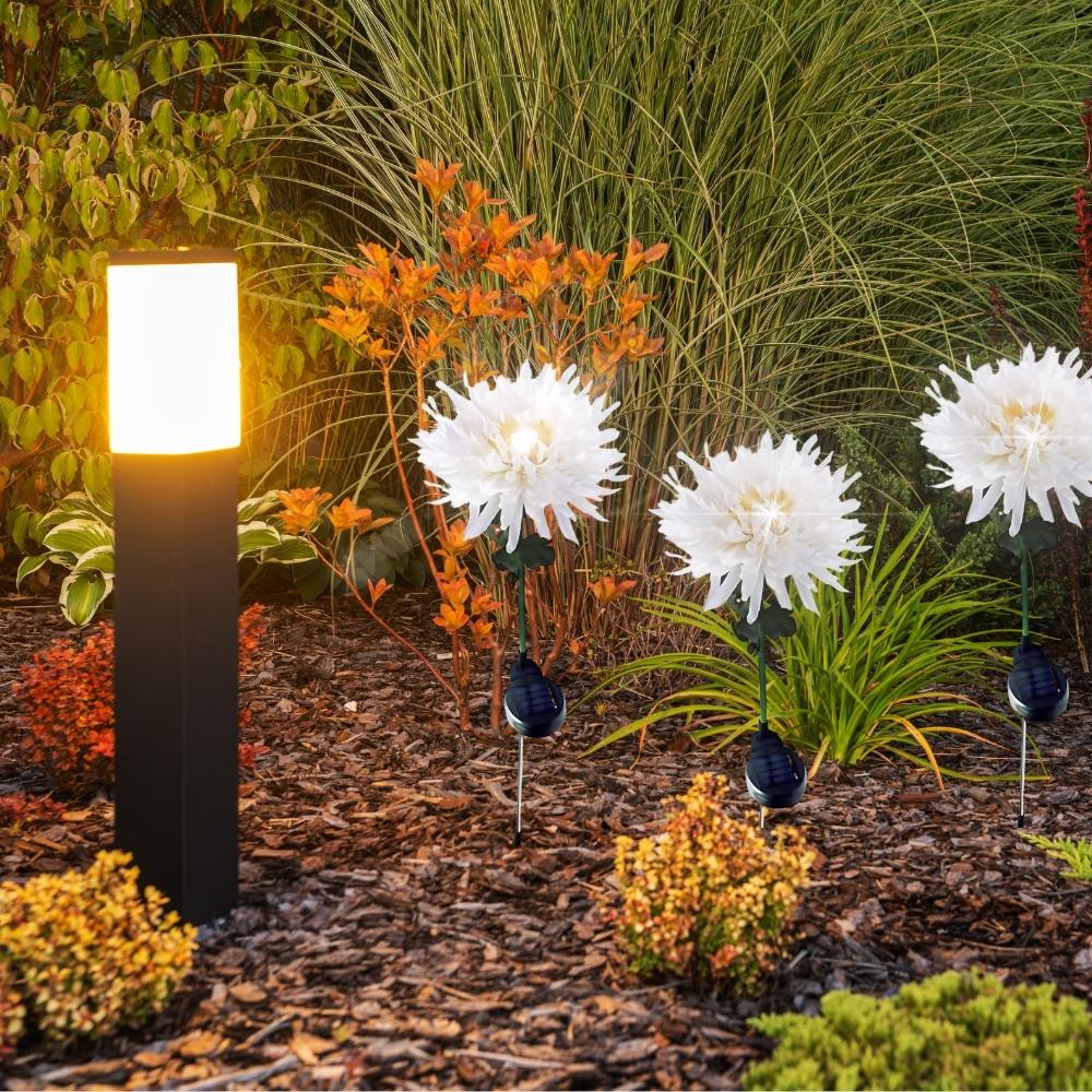 Solar Lighting Lamp Set 2x LED Flowers Solar Chrysanthemum GoGarden