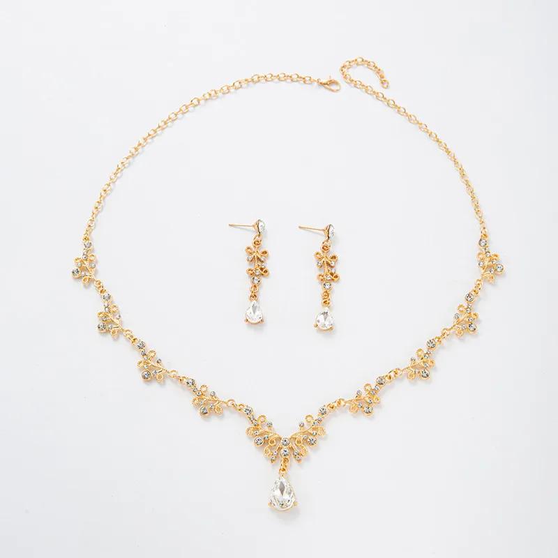 Sparkling Zirconia Necklace And Earring Set For Women, Fashionable And Exquisite, With Multiple Colors To Choose From As Jewelry Accessories And Gifts