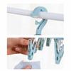 32 Clips Folding Clothes Hanger Dryer Windproof Pants Socks Underwear Plastic Drying Laundry Rack Home Household Accessory