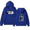 Attack On Titan Levi Ackerman Hoodie Unisex Fleece Sweatshirt Front Manga Eyes Print, Back Levi Portrait, Japanese Sleeve Text Autumn Winter Pullover