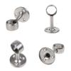 2Pcs Stainless-Steel Curtain Rod Bracket Home Hanging Rod Support Socket Closet Pole Sockets Flange Rod Holder