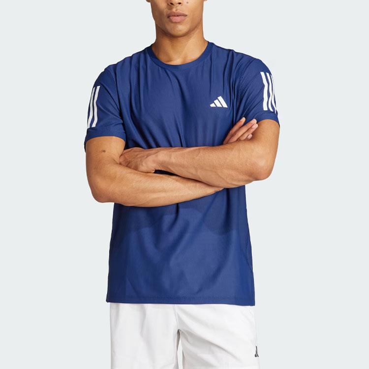 adidas Own the Run Tee Dark Blue Men Streetwear IN1502