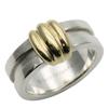 Used TIFFANY&Co. Ring Groove Wiz 3 Row EU#51.5 Silver925/K18 Yellow Gold 8.9g Silver Yellow Gold Combination