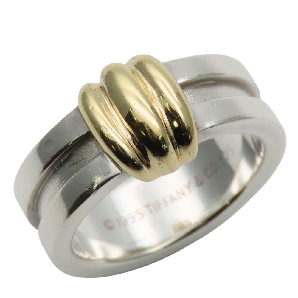 Gebraucht TIFFANY&Co. Ring Nut 3 Reihen EU#51.5 Silber925/K18 Gelbgold 8.9g Silber Gelbgold Kombination