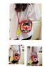 Women's Cartoon Print Canvas Crossbody Bag with Cute Coin Purse