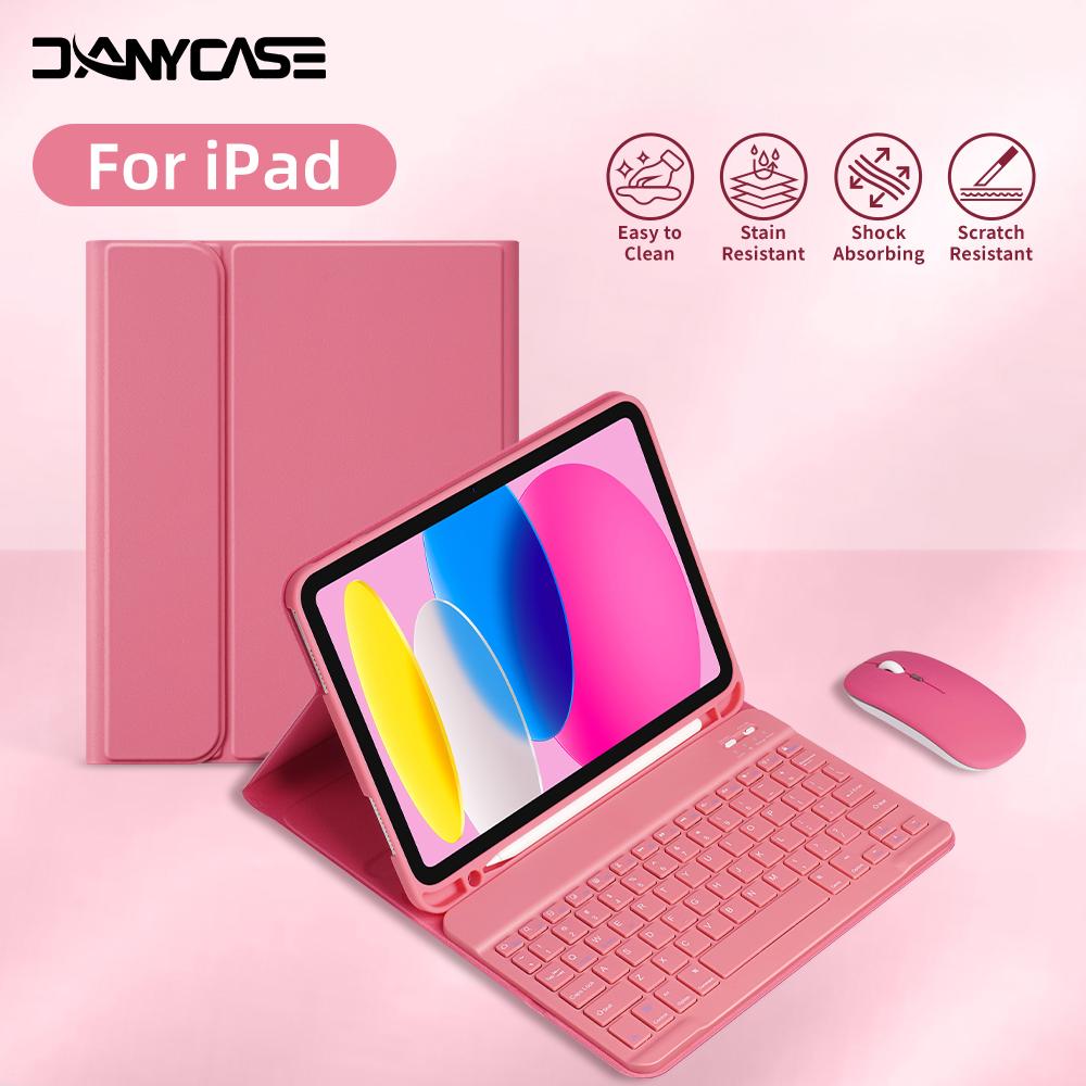 For iPad 10th Gen Case with Pen Holder Tablets English Keyboard Case For iPad Pro11 Air 5 11 iPad 10 9 11th A16 Case