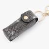 Portable Lipstick Organizer Keychain Bling Rhinestone Lipstick Holder  Girls