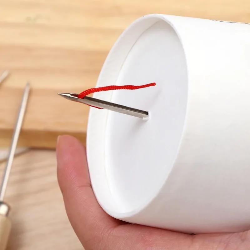 3Kinds/Set Wooden Leather Sewing Awl Tool for Handmade Stitch Leather Shoe Repair Sewing Needle DIY Craft Punching Accessories.