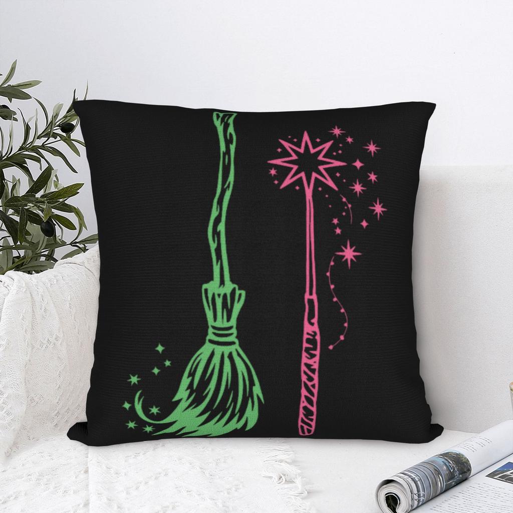 W-Wicked 2 Musical Movie Glinda Elphaba Pillow Cover Morden Pillow Case For Office Car Home Decor Comfy Pillowcases Gift