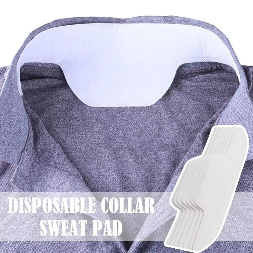 New 10Pcs Anti Perspiration Collar Sweat Patches White Disposable Absorbing Sweat Sticker Sweatproof Anti-Dirty Shirts Stickers