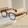 Neutral Retro Square Reading Glasses Anti Blue Light Full Frame Clear Presbyopia Glasses 0 To +4 0 Fashion Eyewear