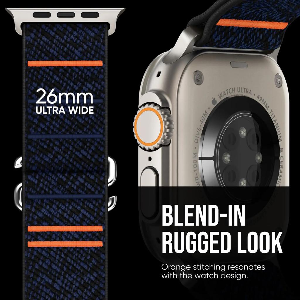 Nylon Loop Strap for Apple Watch Band 49mm 46mm 42mm 45mm 44mm Sport Bracelet for IWatch Series Ultra 2 10 9 8 7 SE 6 5 4 Correa