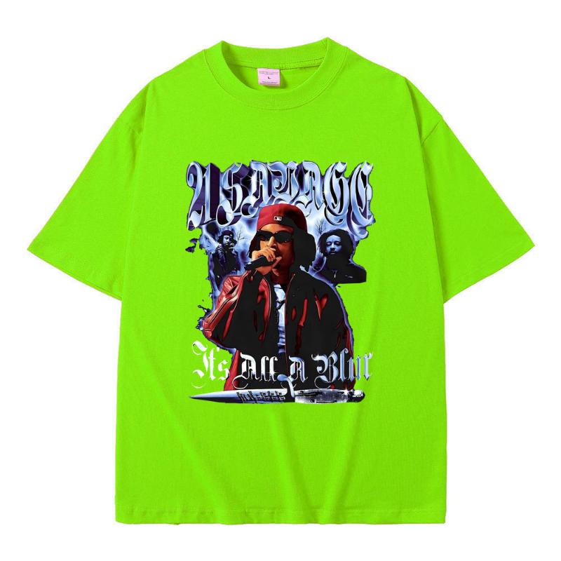 Rapper 21 Savage Its All A Blur Graphic Print TShirt Unisex Women Fashion Casual Rock Streetwear Short Sleeve TShirt Unisex Loose