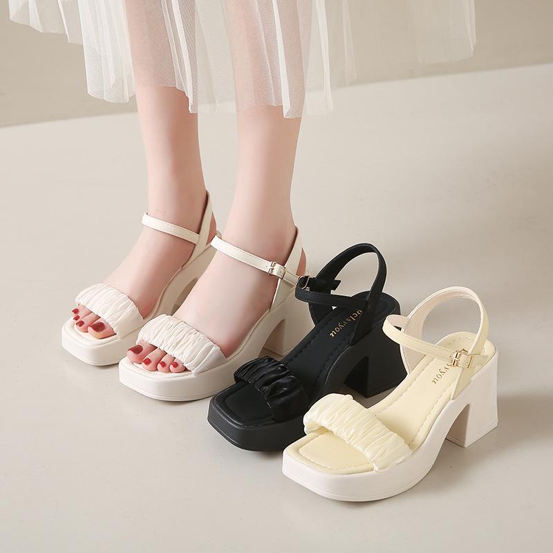 Versatile Thick Heel High Heel Sandals Female Summer 2025 New Mary Jane Fairy Style Fashion Sandals with Skirts