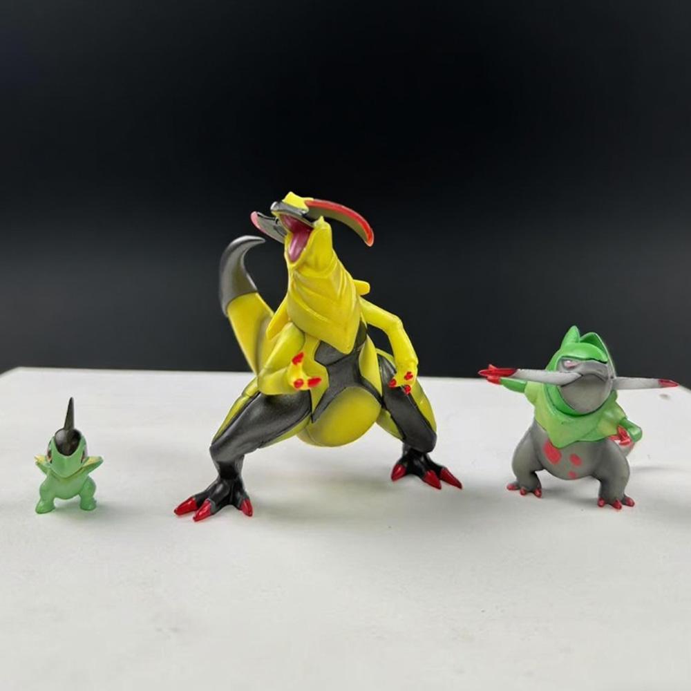 2-11cm Pokemon Anime Figure Axew Fraxure Haxorus Action Figures Pvc Statue Desktop Ornament Collection Model Toys Gifts