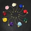 1 pièce Broche de mode de haute qualité pour homme, fleur de rose, feuille dorée, épingle à revers de costume, boutonnière de mariage, bijou