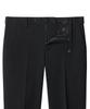 MUSINSA STANDARD Heavyweight Fleece-Lined Tapered Hidden Elastic Waist Length Slacks [Black]