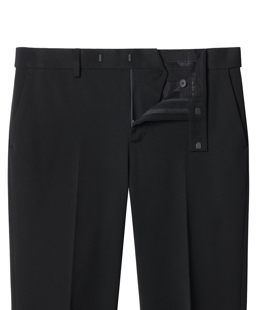 MUSINSA STANDARD Heavyweight Fleece-Lined Tapered Hidden Elastic Waist Length Slacks [Black]