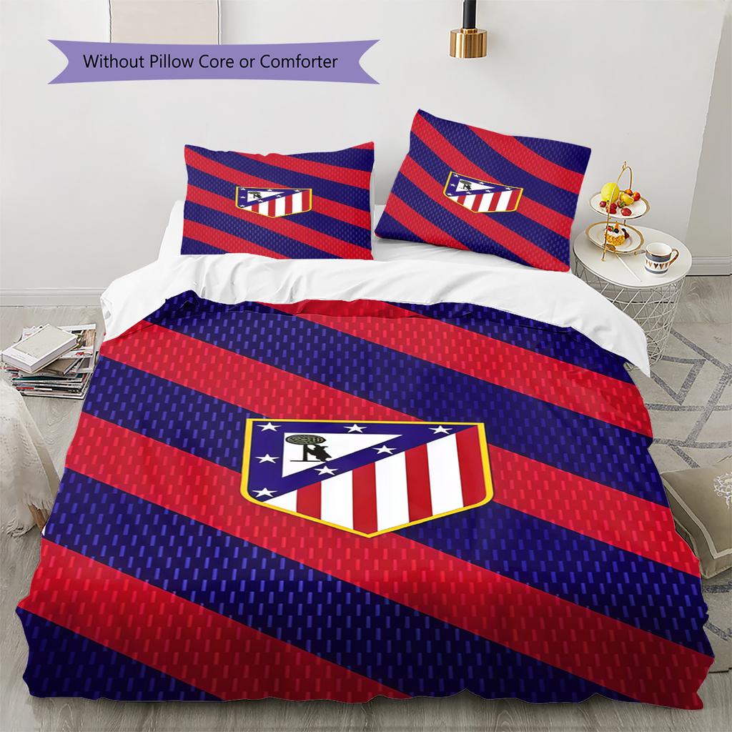 Atleti Bedding Quilt Set Quilt Cover Pillowcase Home Decoration Birthday Gift (1 * duvet cover + 2 * pillowcase, without core)