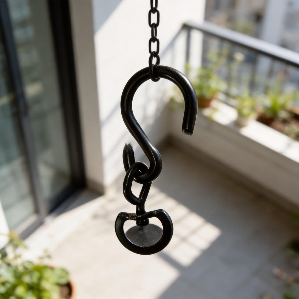 Iron Hanging Flower Pot Hook With Rotating Hook For Home Garden And Office Decor