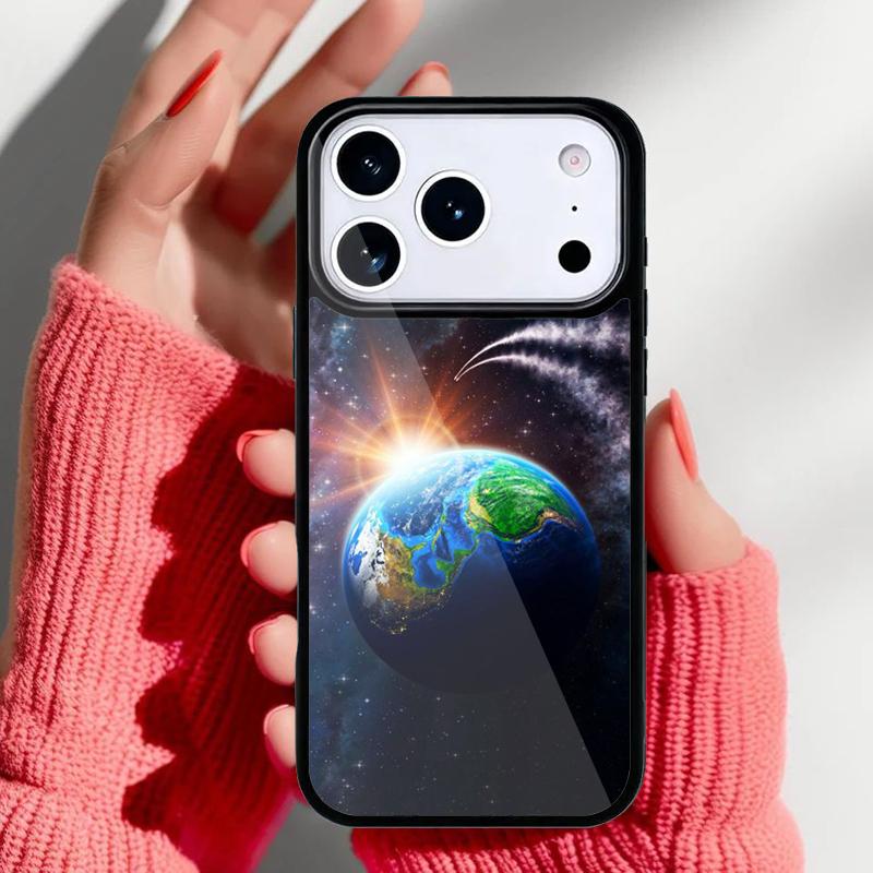 Earth Moon Sun Planet Phone Case for iPhone 17 16 15 14 13 Pro Max Back Cover for 12 11 Pro Coque
